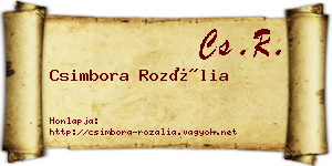 Csimbora Rozália névjegykártya