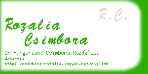 rozalia csimbora business card